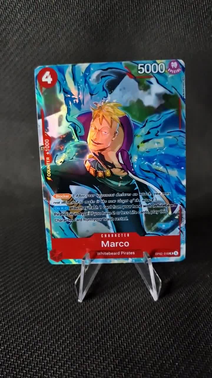 One Piece Proxy Card Holo - Marco OP02-018 Character - Etsy