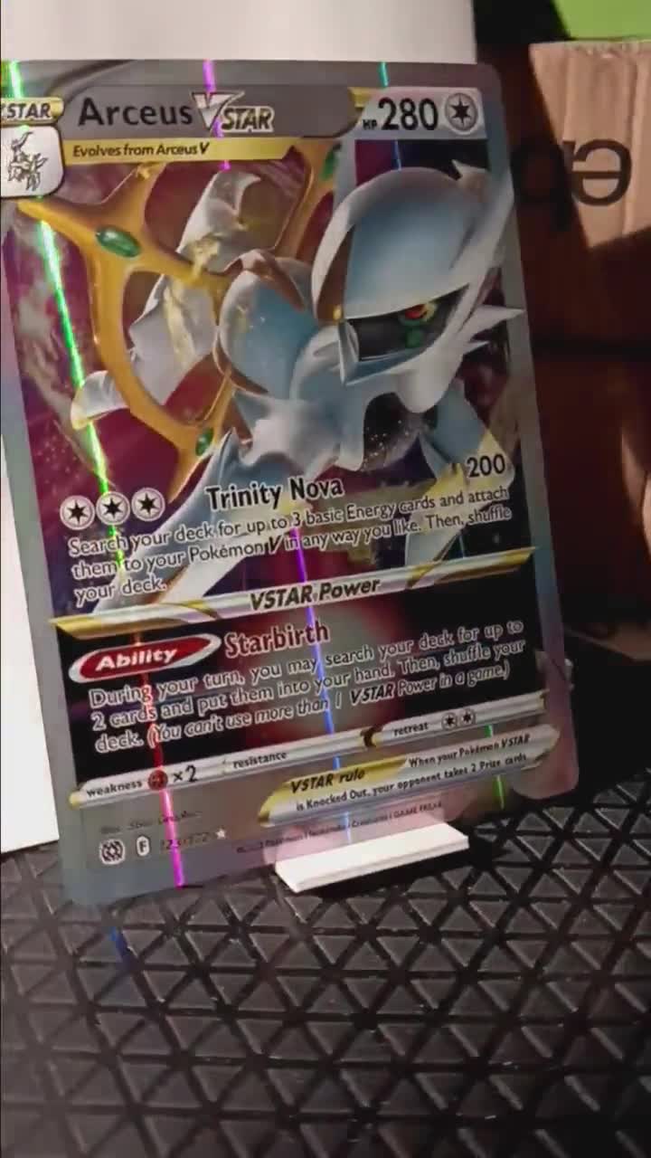 Arceus VSTAR - Brilliant Stars - 123/172 / Ultra Rare - Full Art Jumbo-Perfect Gift for Poke fans-NOT real just for show - Proxy NOT replica Arceus VSTAR - Brilliant Stars - 123/172 / Ultra Rare - Full Art Jumbo-Perfect Gift for Poke fans-NOT real just for show - Proxy NOT replica
