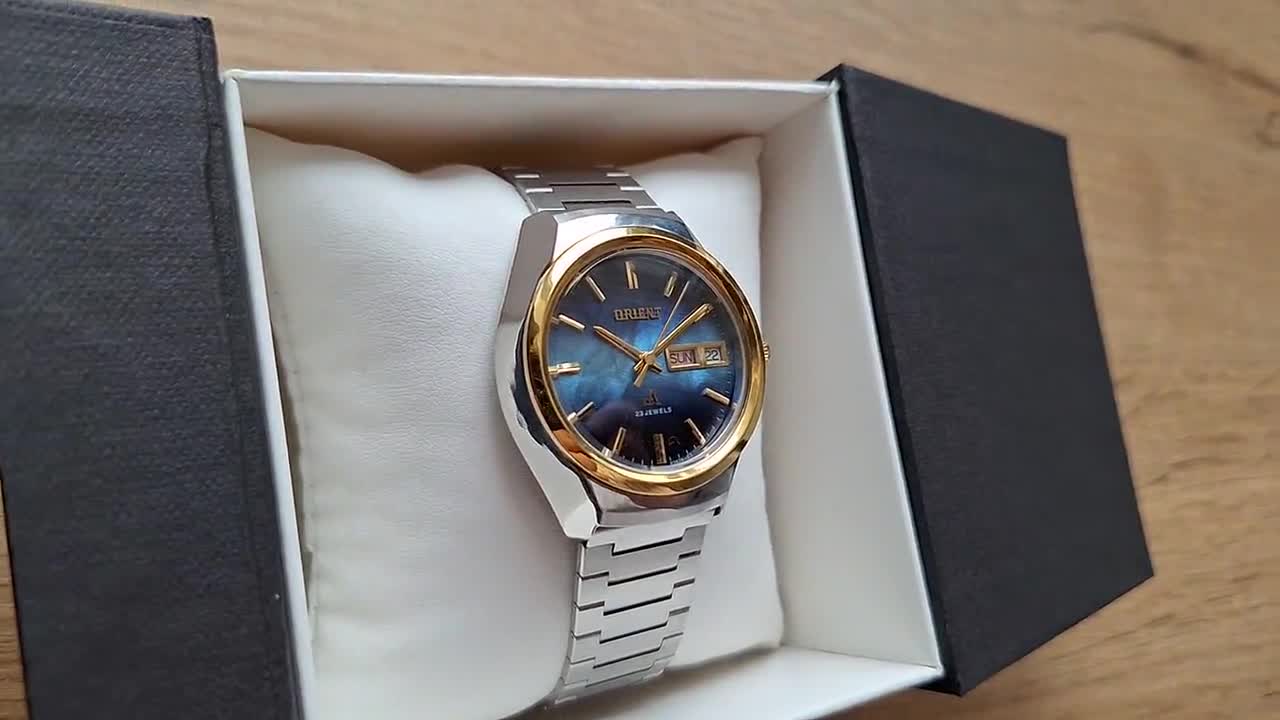 Ultra Rare Orient Crystal Mexican Watch With Mother-of-pearl