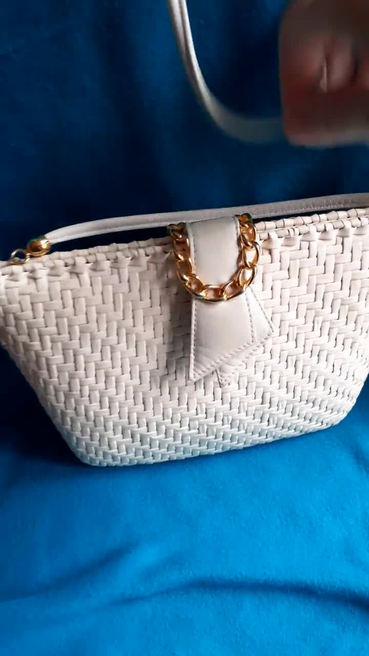 ⭐*い様 ︎✿ ヴィンテージ 風 RODO カゴバッグ ︎✿ Vintage Rodo Ivory Woven Wicker Bag. - Etsy