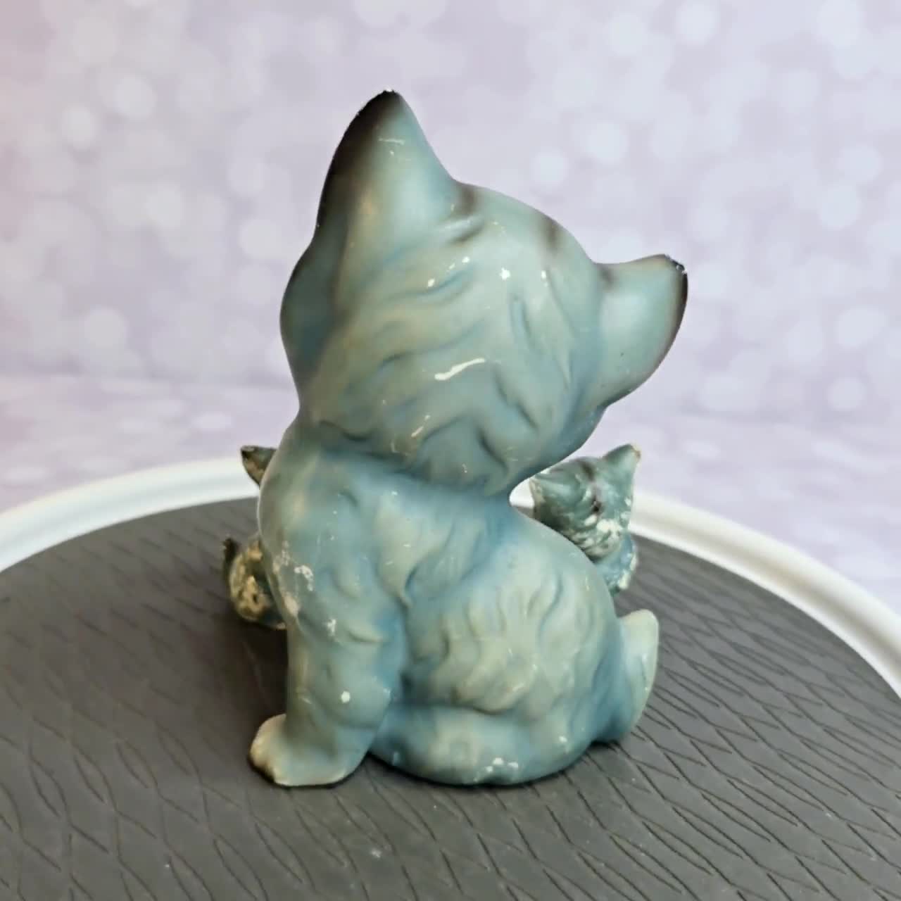 Vintage Cat With Kittens Statue - Etsy