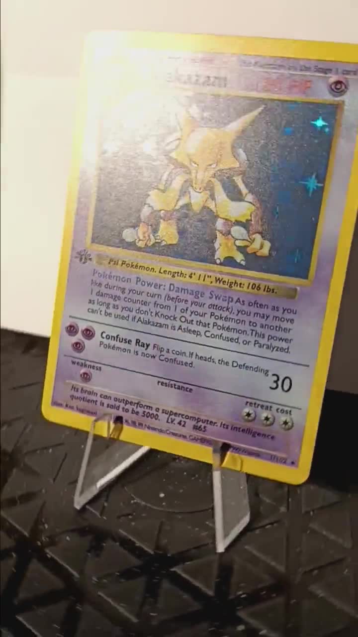 Alakazam 1st Edition Shadowless - Perfect Gift for Kids or Poke