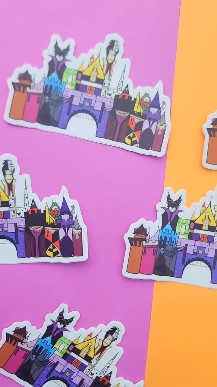 Pegatina del castillo de los villanos / Pegatina para planificador / Colección de pegatinas / Pegatina para botella de agua / Malvado / Malo video poster