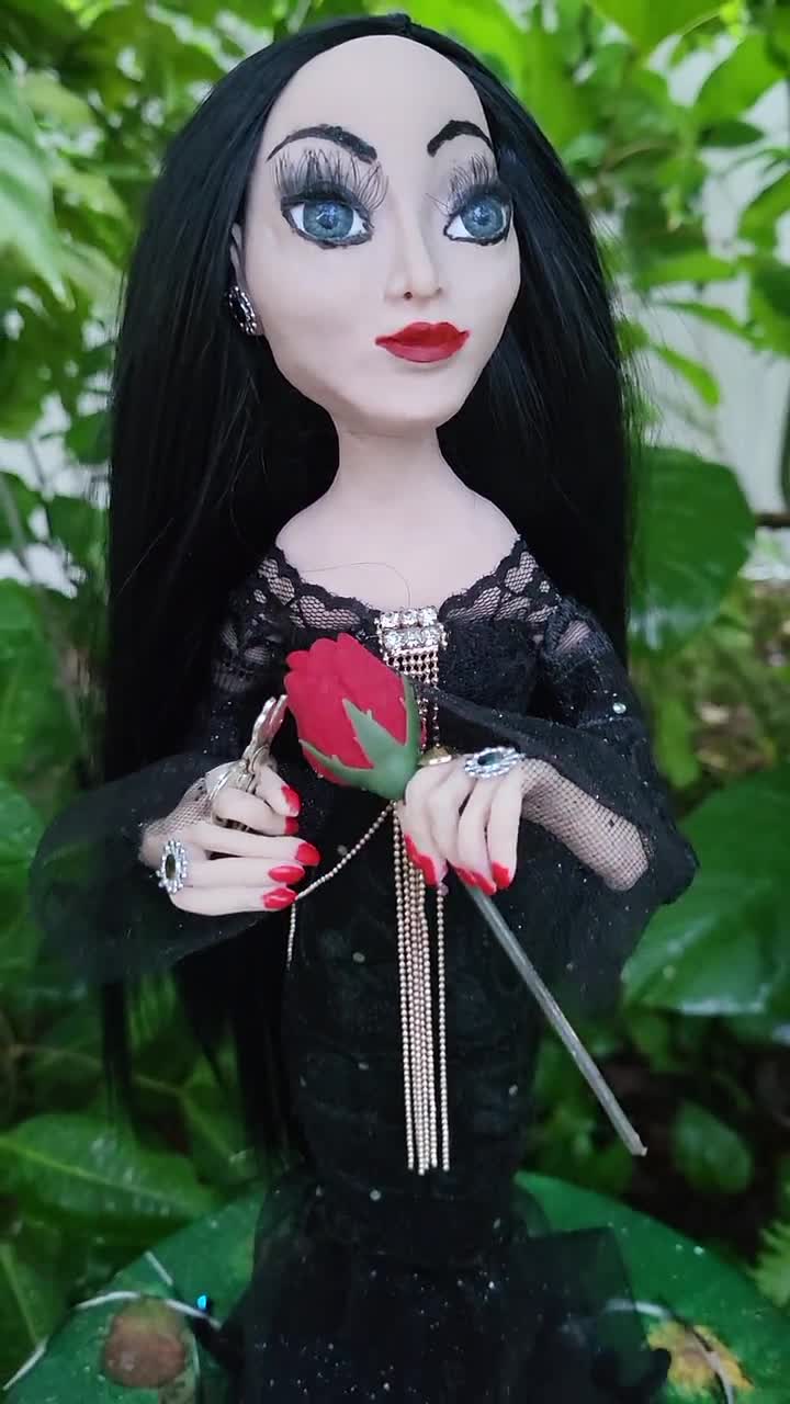 Morticia Addams customisable offers witch doll