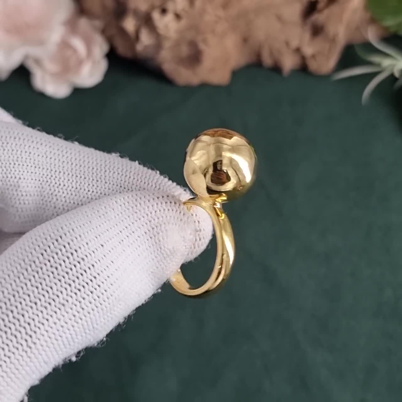 Final sale値下げゴールドリング K18 Dome ring K18 カラーゴールドリング〕K18 リング シャンパンゴールド (幅約2.2mm