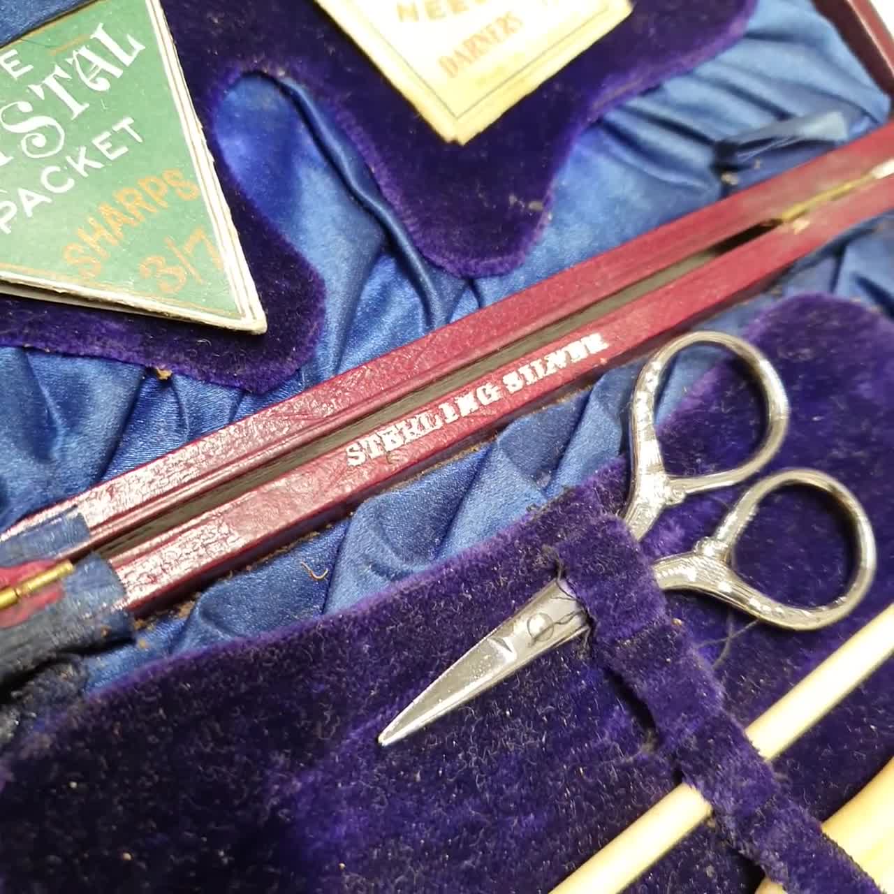 Antique 1900s Vintage Sewing Kit Complete With Original Box