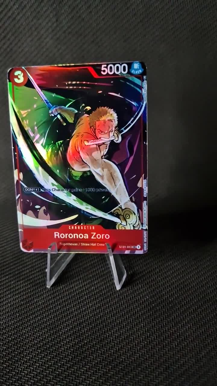 One Piece Proxy Card Holo Roronoa Zoro ST01-013 Promotional Card