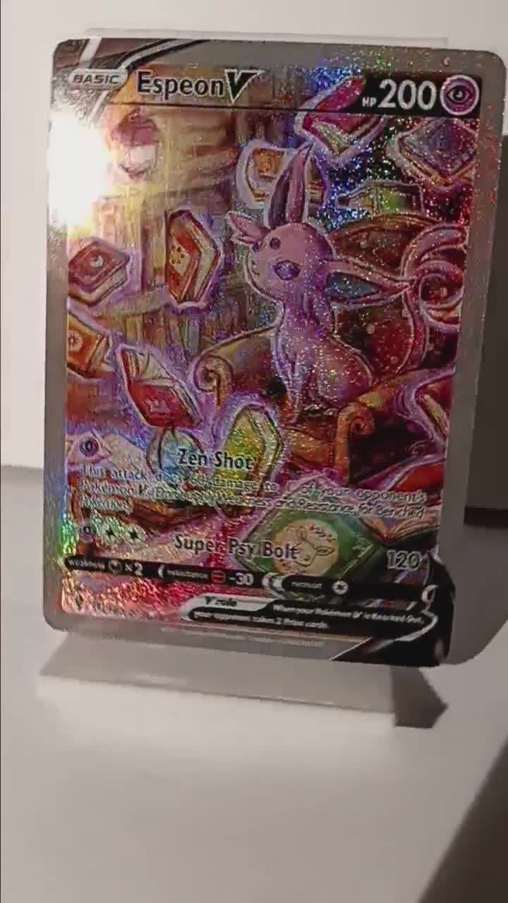 Espeon V - Evolving Skies - 180/203 / Ultra Rare - Perfect Gift for Poke fans - NOT real just for show - Proxy NOT replica Espeon V - Evolving Skies - 180/203 / Ultra Rare - Perfect Gift for Poke fans - NOT real just for show - Proxy NOT replica