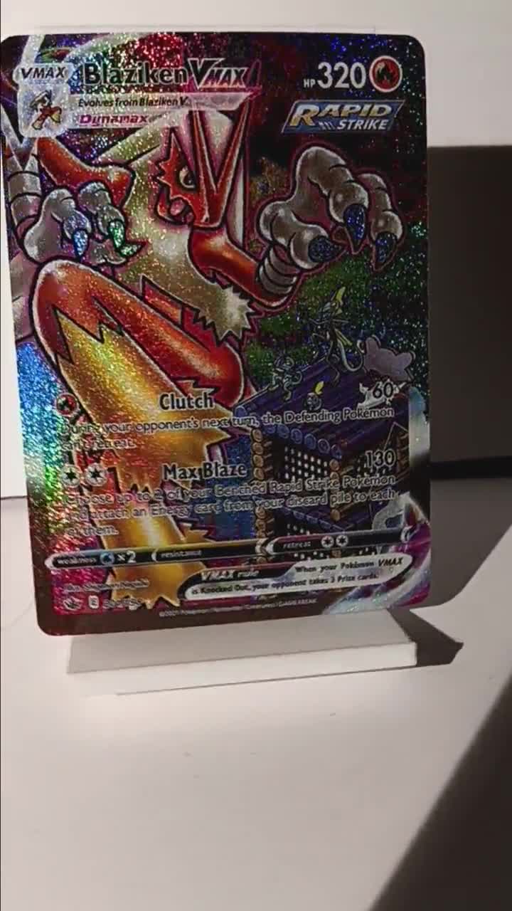 blaziken vmax pokemon card value Here we have a PSA 10 from Chilling Reign, this is a pop 5644. In my honest opinion this is one of the best cards from the Sword and Captured in a crystal Blaziken VMAX 021 - Holofoil