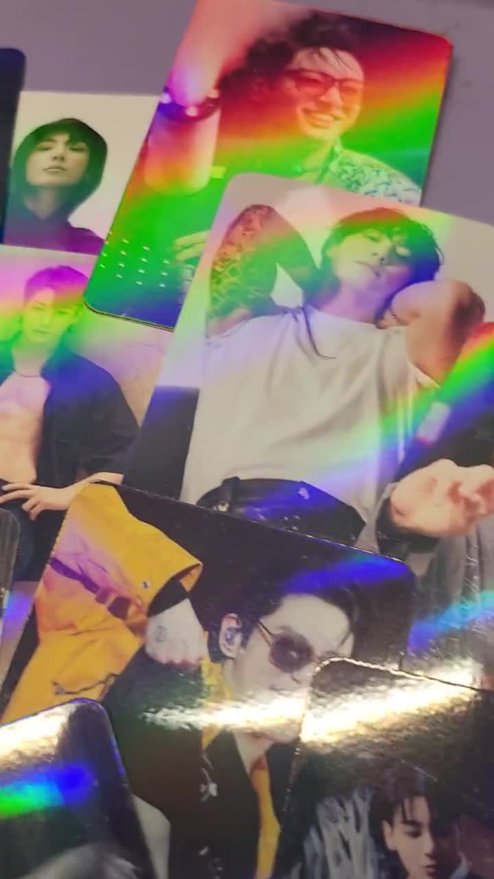 Kpop 875 JJK Photo Card Holder With Lilac Beads - Etsy