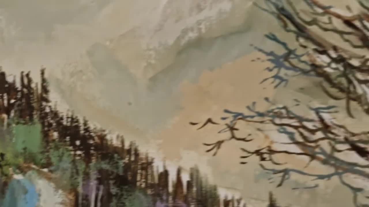 ヴィンテージ冬景色油絵：額入り山川風景（71 x 88 cm） - Etsy 日本