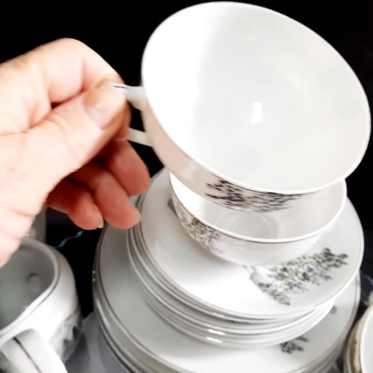 kutani china Lithophaneカップ ソーサー 1客 芸者 顔 kutani china