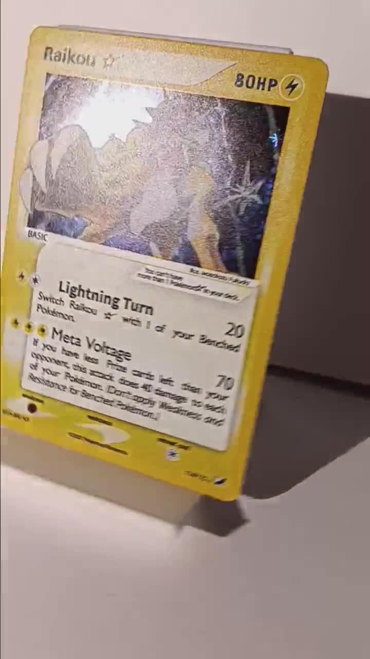 Raikou Gold Star English 2005 - Perfect Gift for Poke fans - NOT real just  for show - Proxy NOT replica