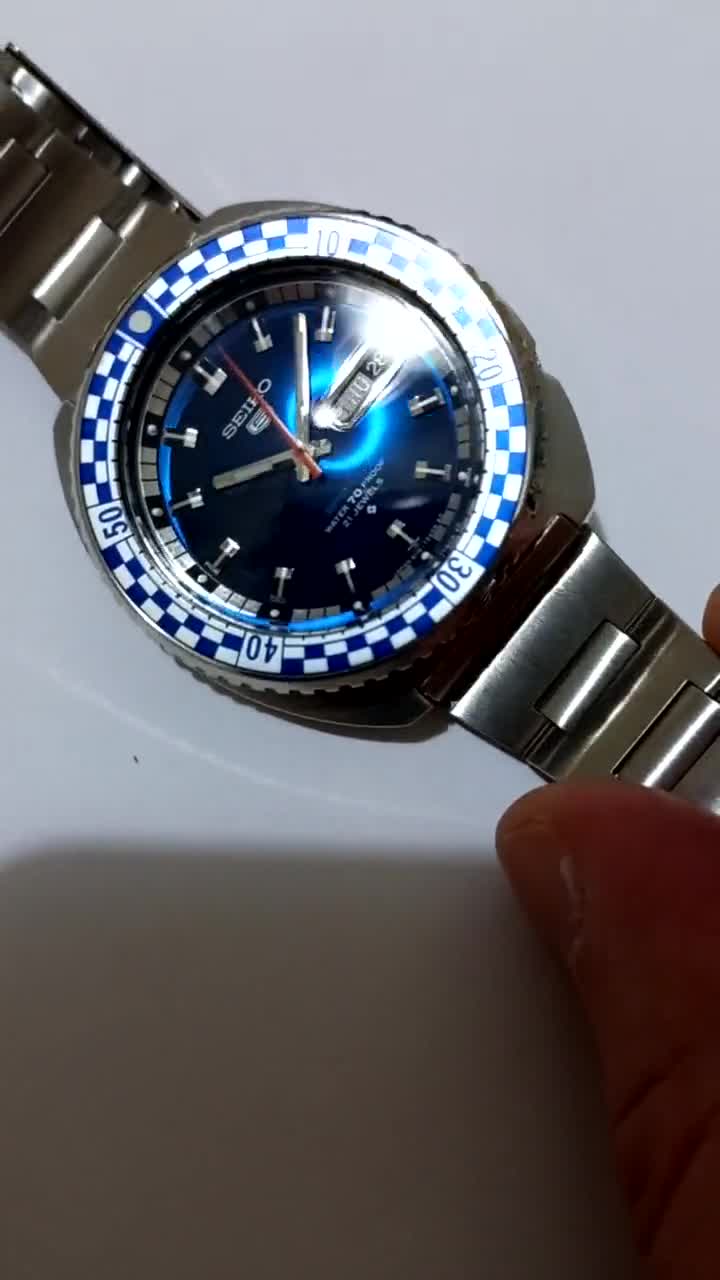 Seiko 5 Sports Automatic Rally Diver 6119-7173 Blue Dial
