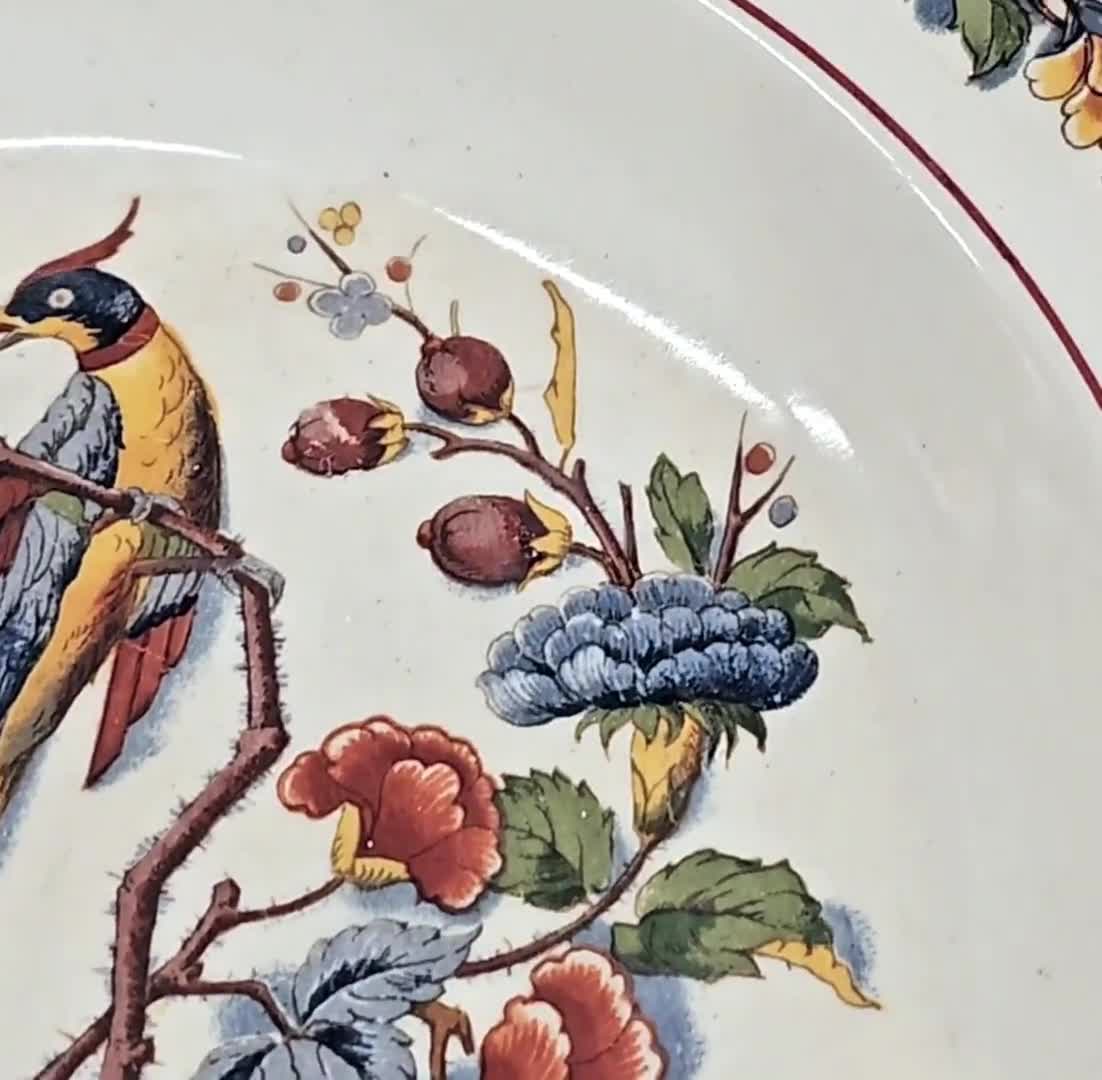 Rare 1887-1909 Villeroy & Boch Mettlach Antique Red 'phoenix' 1570