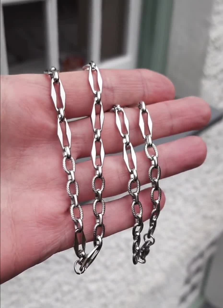 Collana girocollo con catena in acciaio inossidabile: collana punk gotica - Italia