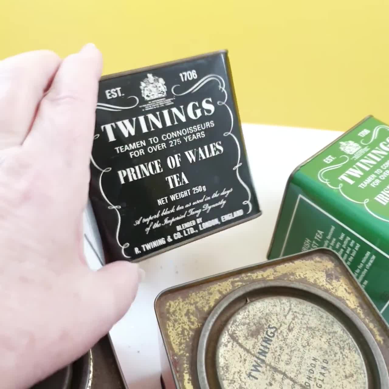 Vintage Twining's Tea Tin Storage Cannister – England 1950s-1970s