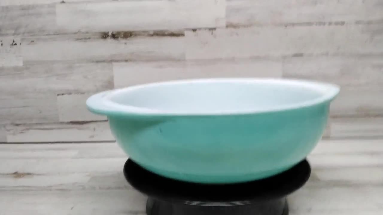 ヴィンテージ ターコイズ パイレックス ミキシングボウル