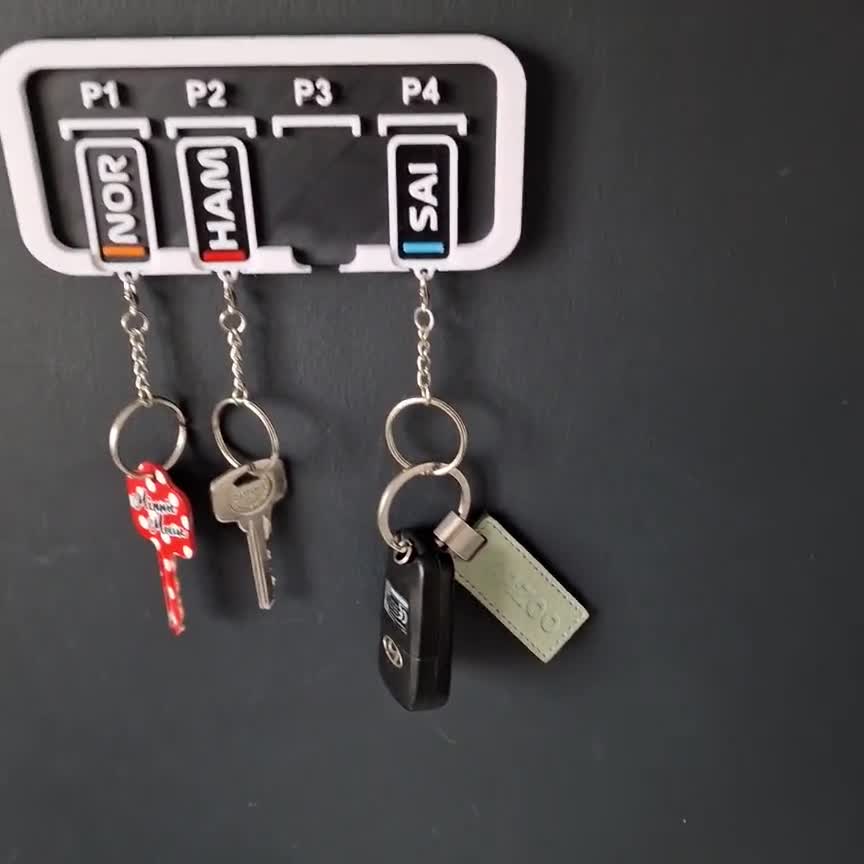 F1 (Formula One) Inspired Driver Key Holder with 4x Driver