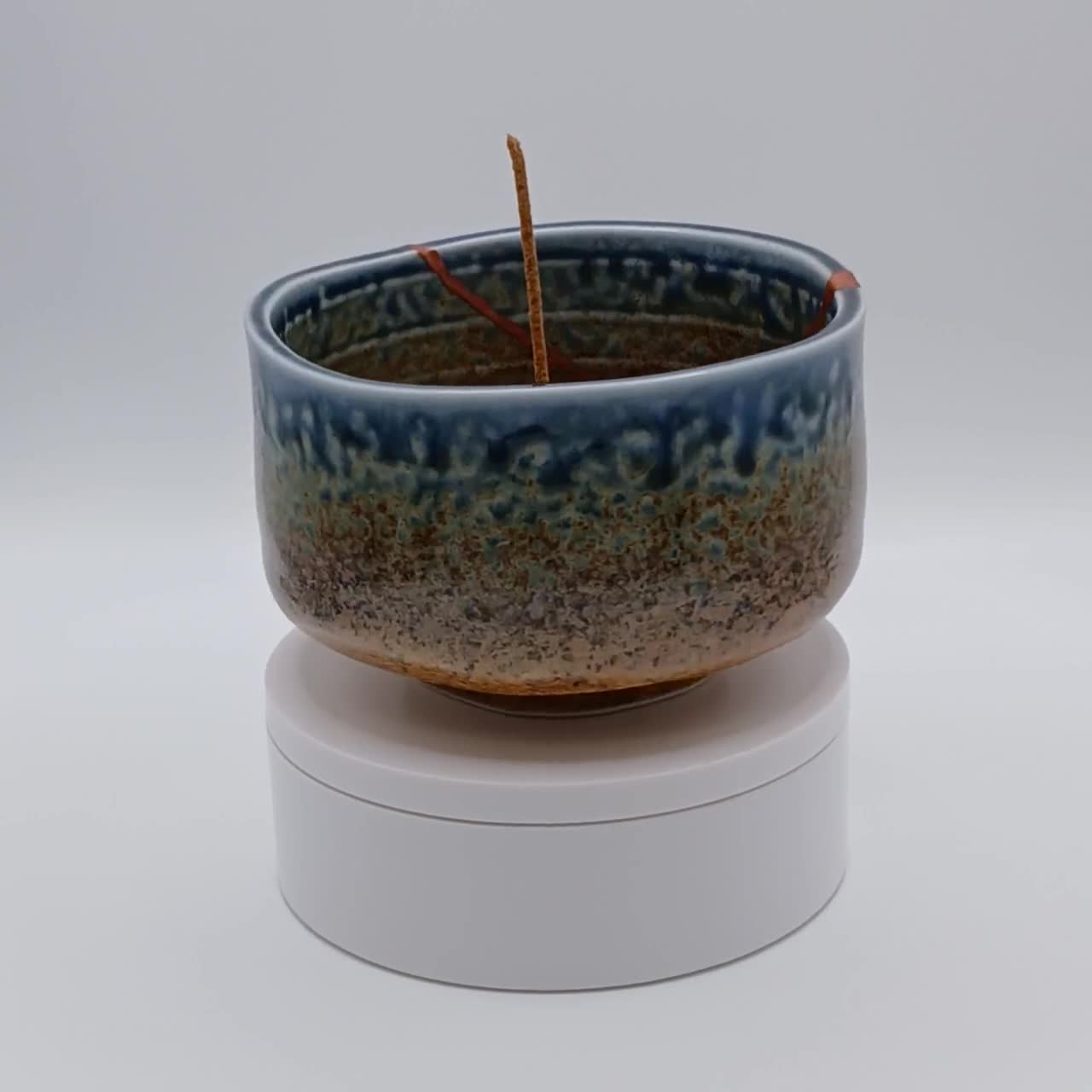 本物の金継ぎ抹茶碗：銅を修復した陶器の小物皿 - Etsy 日本