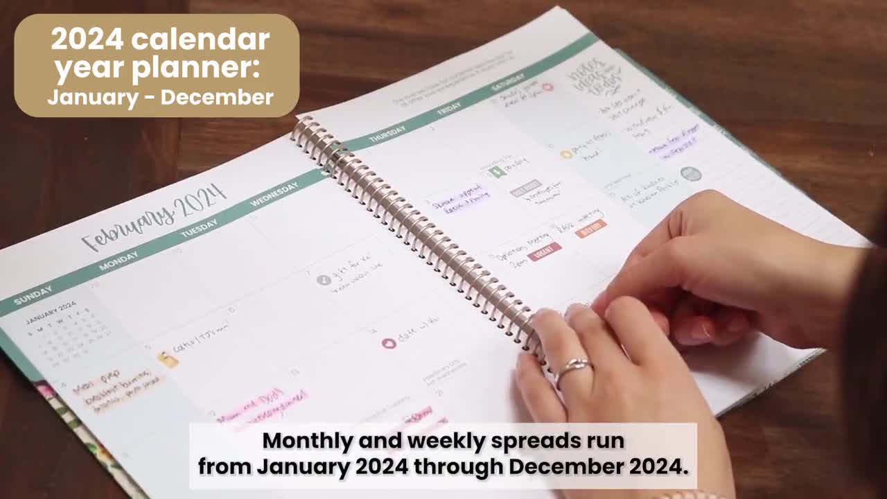 2024 Planner, Daily Planner, 8.5x11 Planner, 2024 Calendar, Large Planner,  January-december Planner, CELESTIAL 