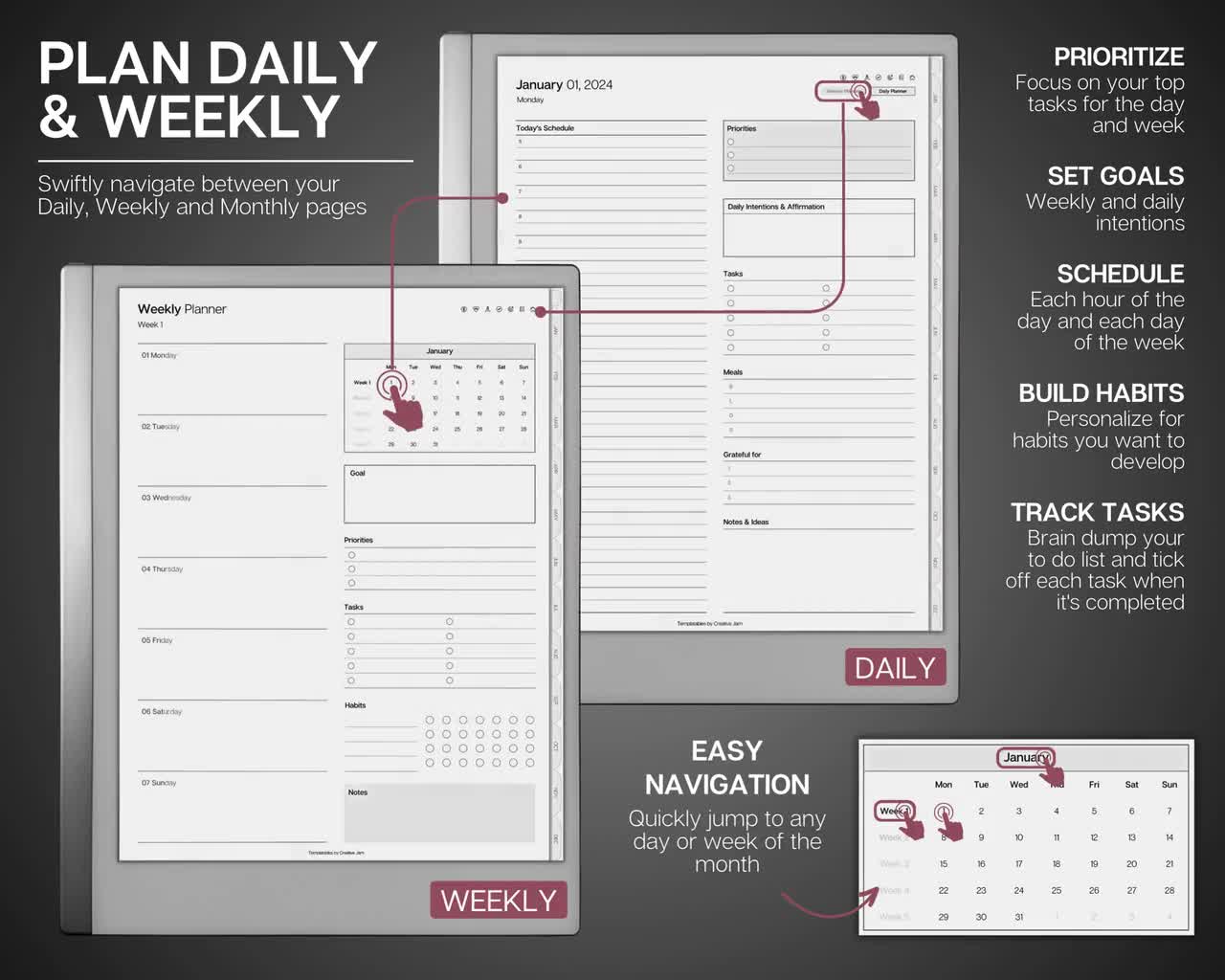 Remarkable 2 Life Planner 2024 – E-Ink Elysium