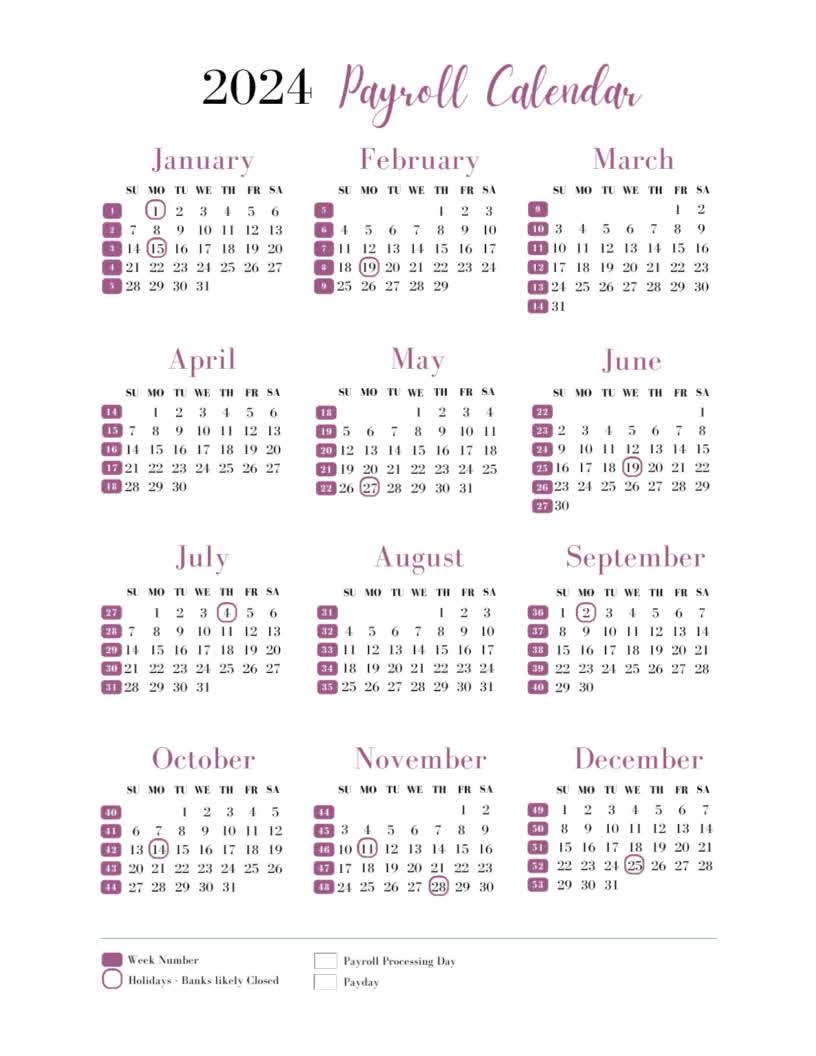 Calendar Year 2024 Federal Pay Periods Randy Carrissa