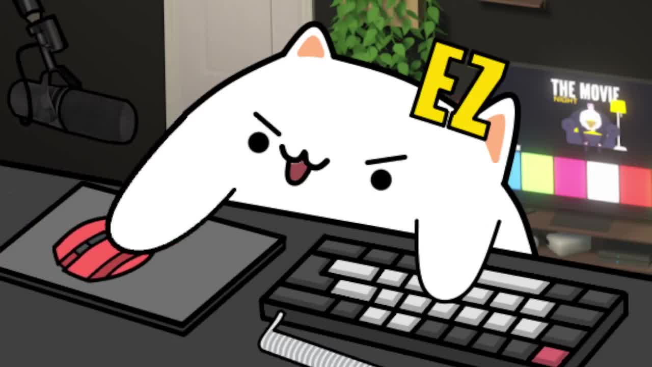 Bongocat - GAMING 1# White | Customizable Virtual Camera for