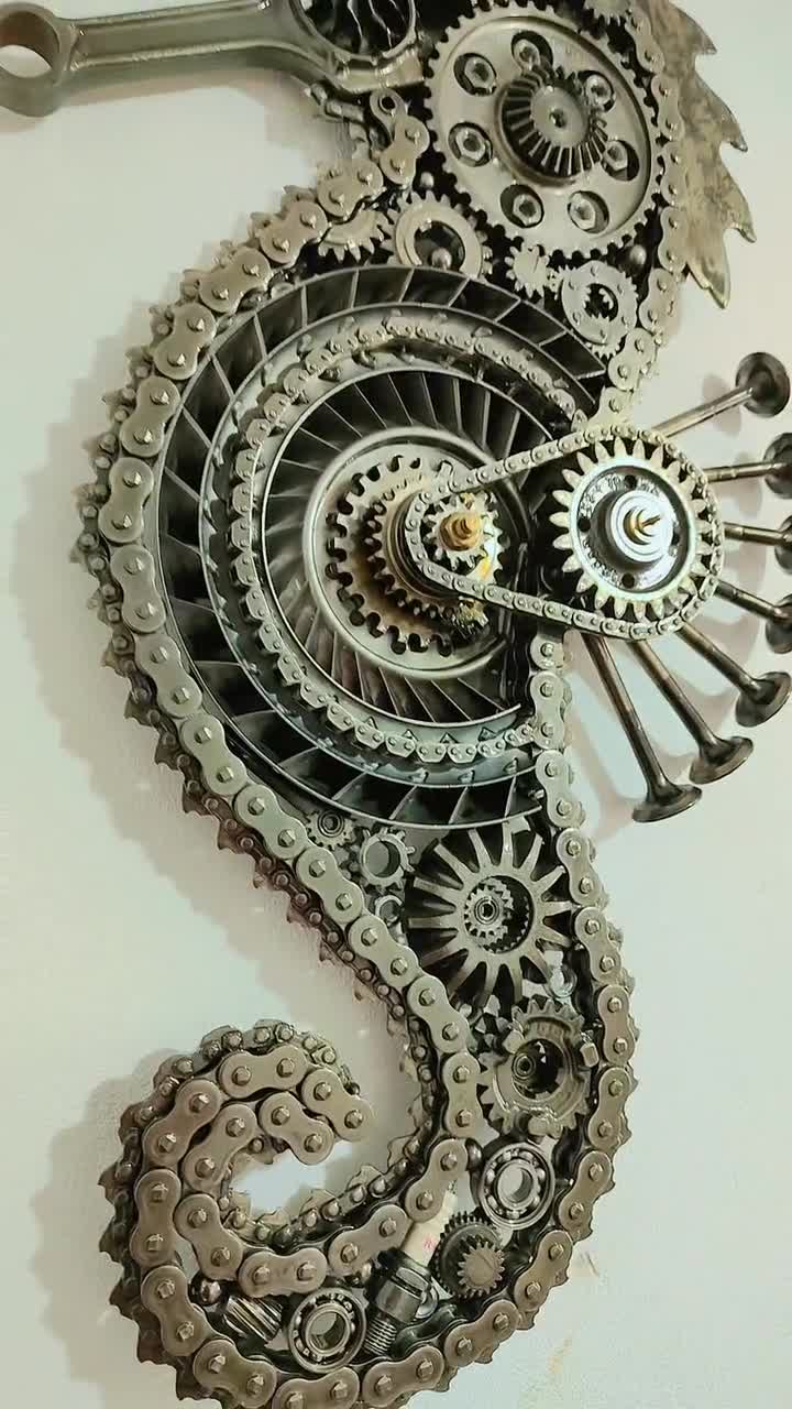 【原画】オリジナルボールペン画作品　 タツノオトシゴ〈廃〉 原画 1点もの タツノオトシゴ 額装付き ボールペン画 日本人作家