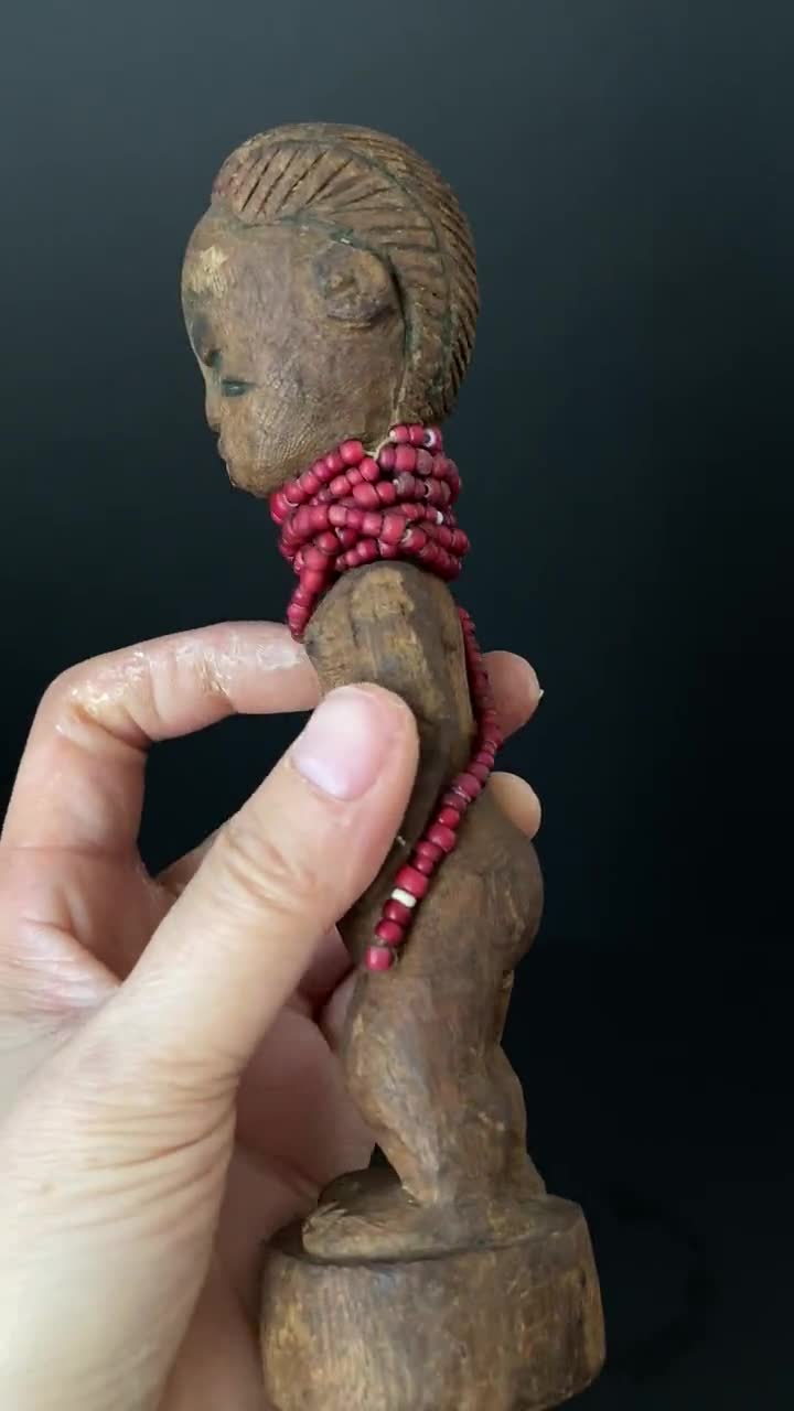 W0901 ヴィンテージアフリカンアート /アフリカン木製人形