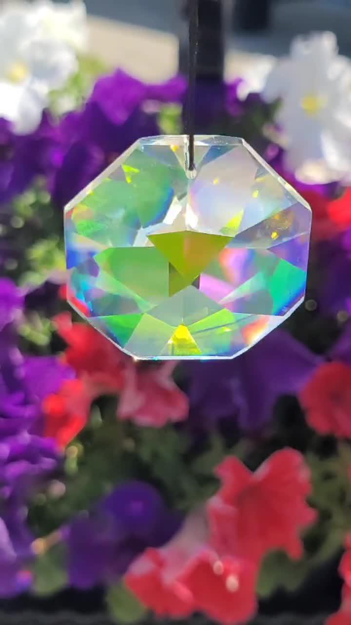 50 MM 八角形サンキャッチャー CrystaL AB プリズム レインボー