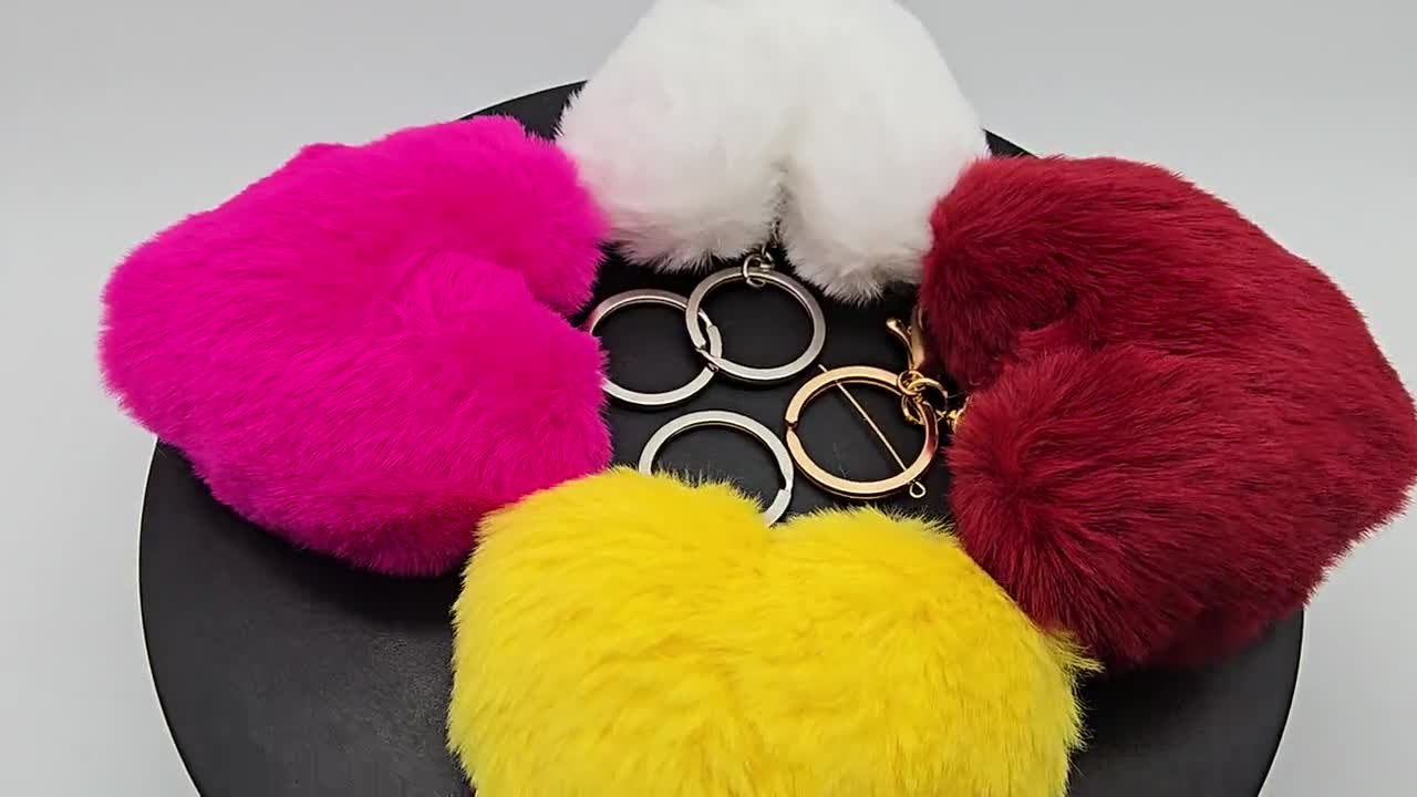 Llaveros De Peluche En Forma De Corazón | Colgante Para Bolso Y Mochila | Regalo Romántico Para Parejas Y Amigos