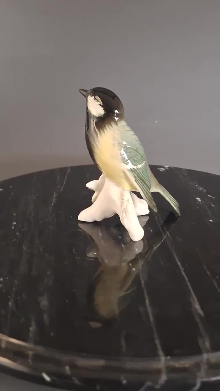 カール・エンス磁器製鳥の彫刻 – フォルクステット（ドイツ） – ミッド