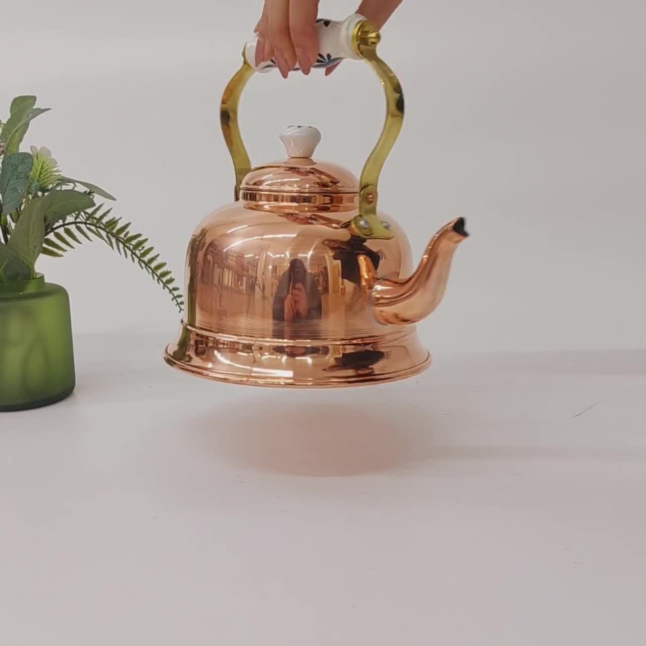 Copper Kettle 1,5L With Ceramic Handle / Vintage Kettle / Copper