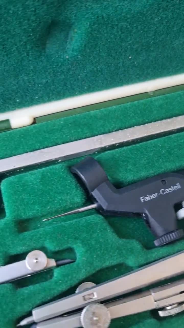 Vintage Set of Drawing Instruments by A.w.faber Castell, Germany