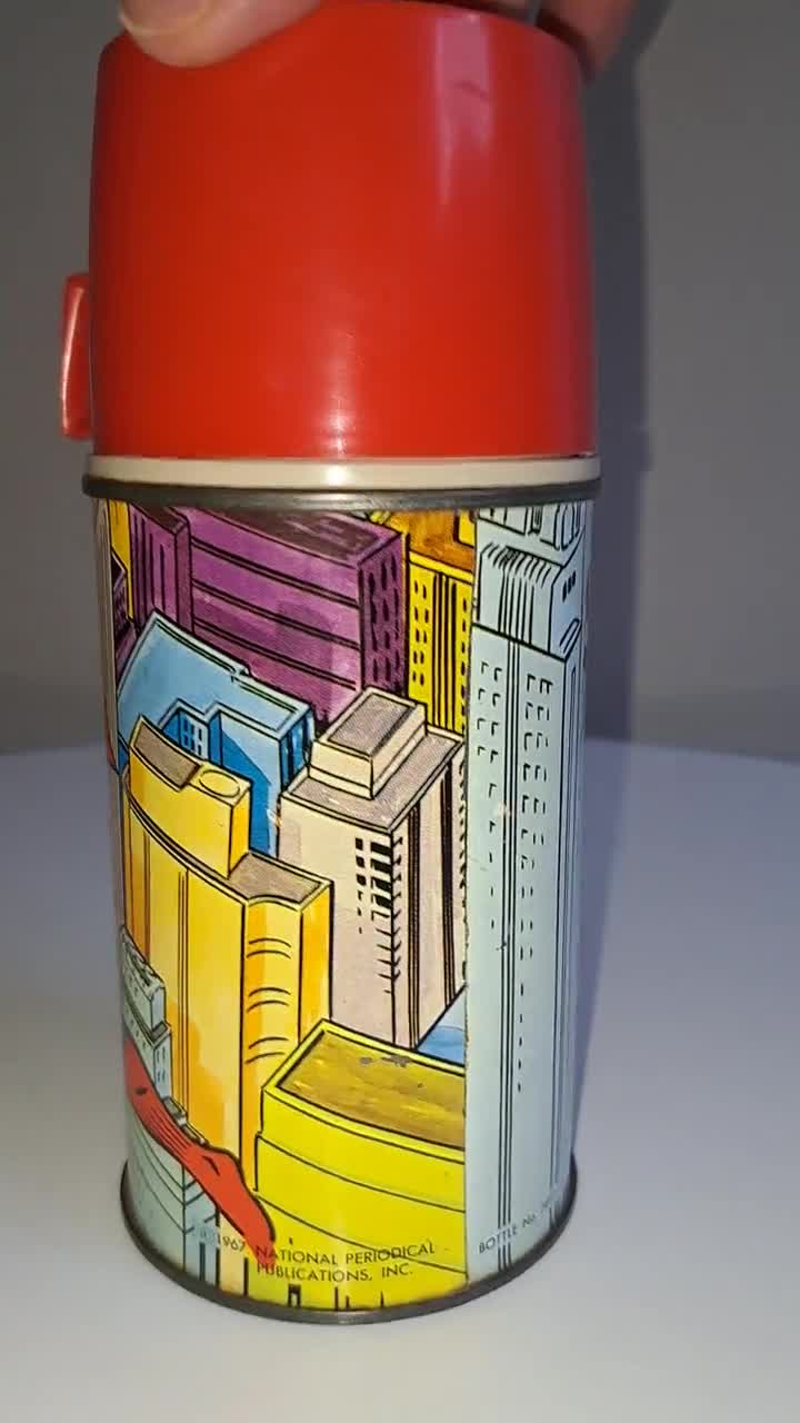 Vintage 1967 Superman Lunchbox and Thermos