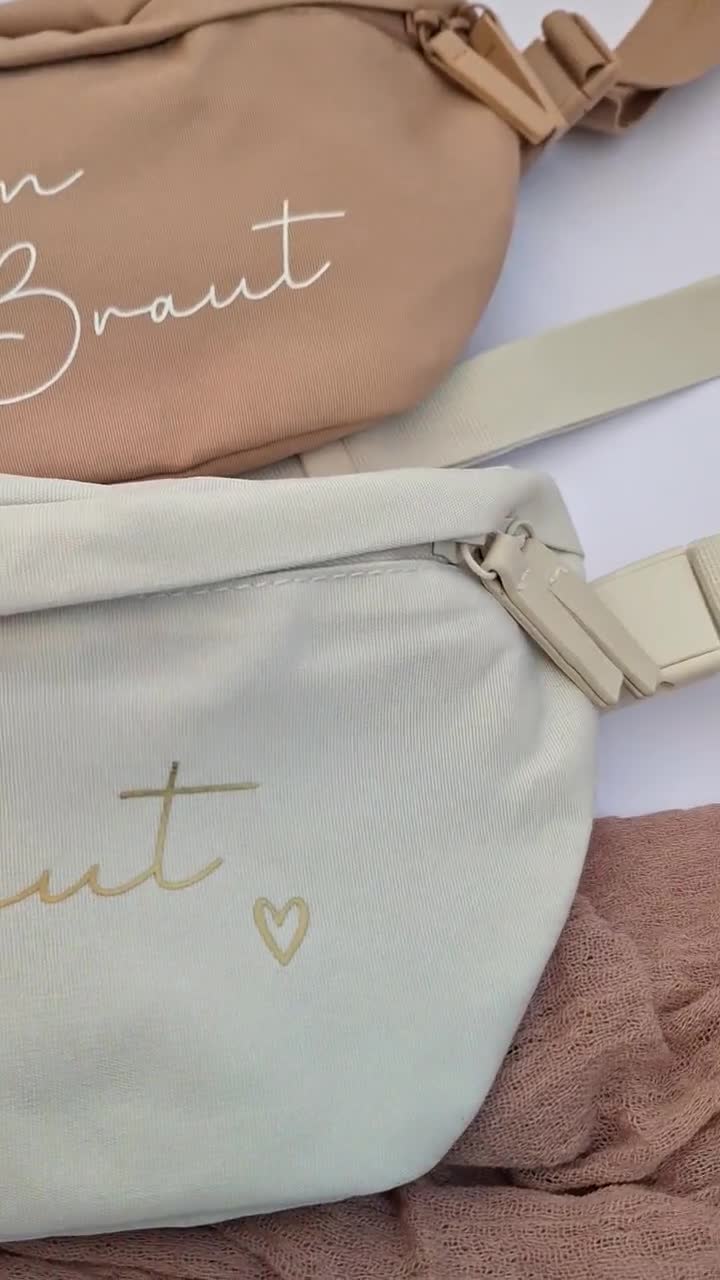 Bride and Team Bride Fanny Pack With Heart | Recycled Cross Body