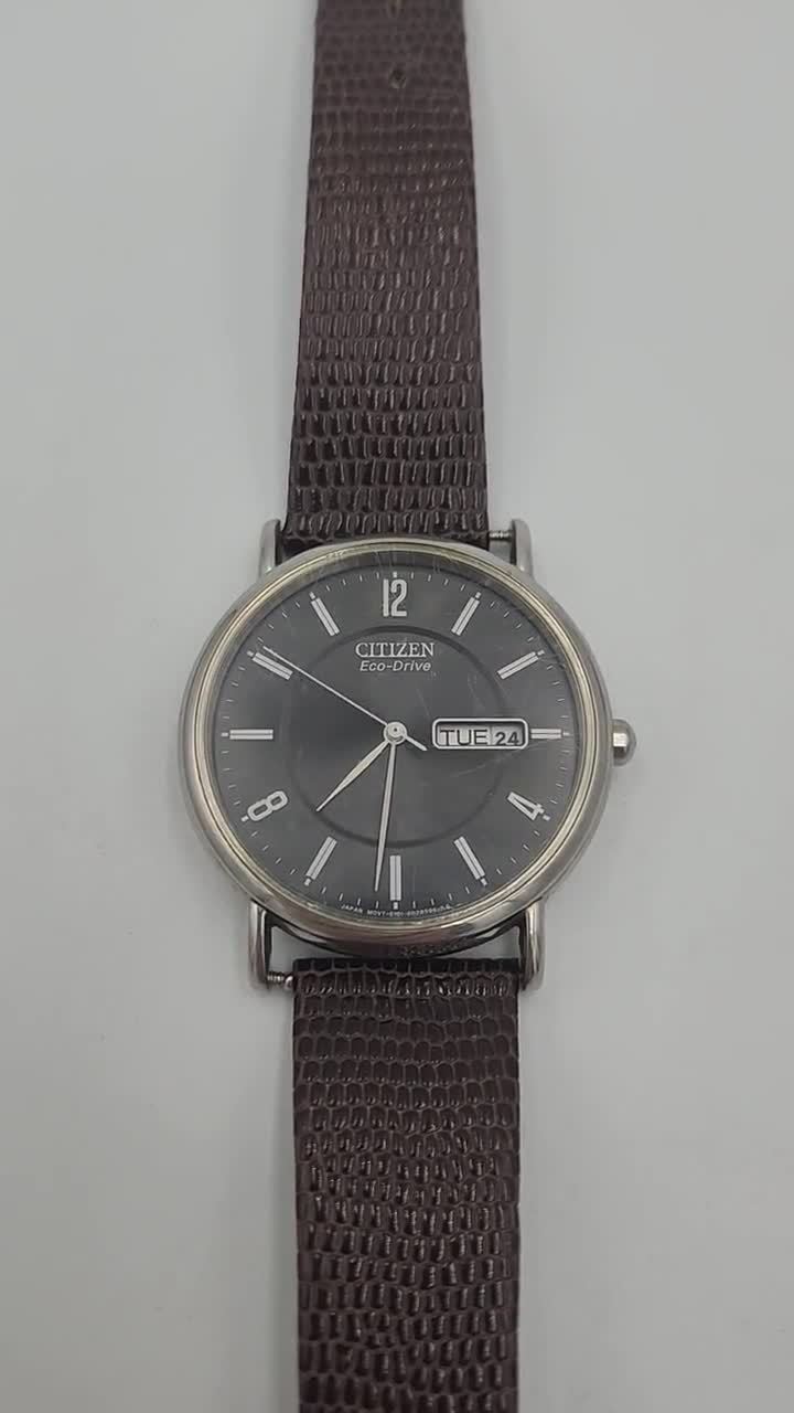 Citizen Eco-drive Dress Watch E101-S015570 With Brown Leather Band