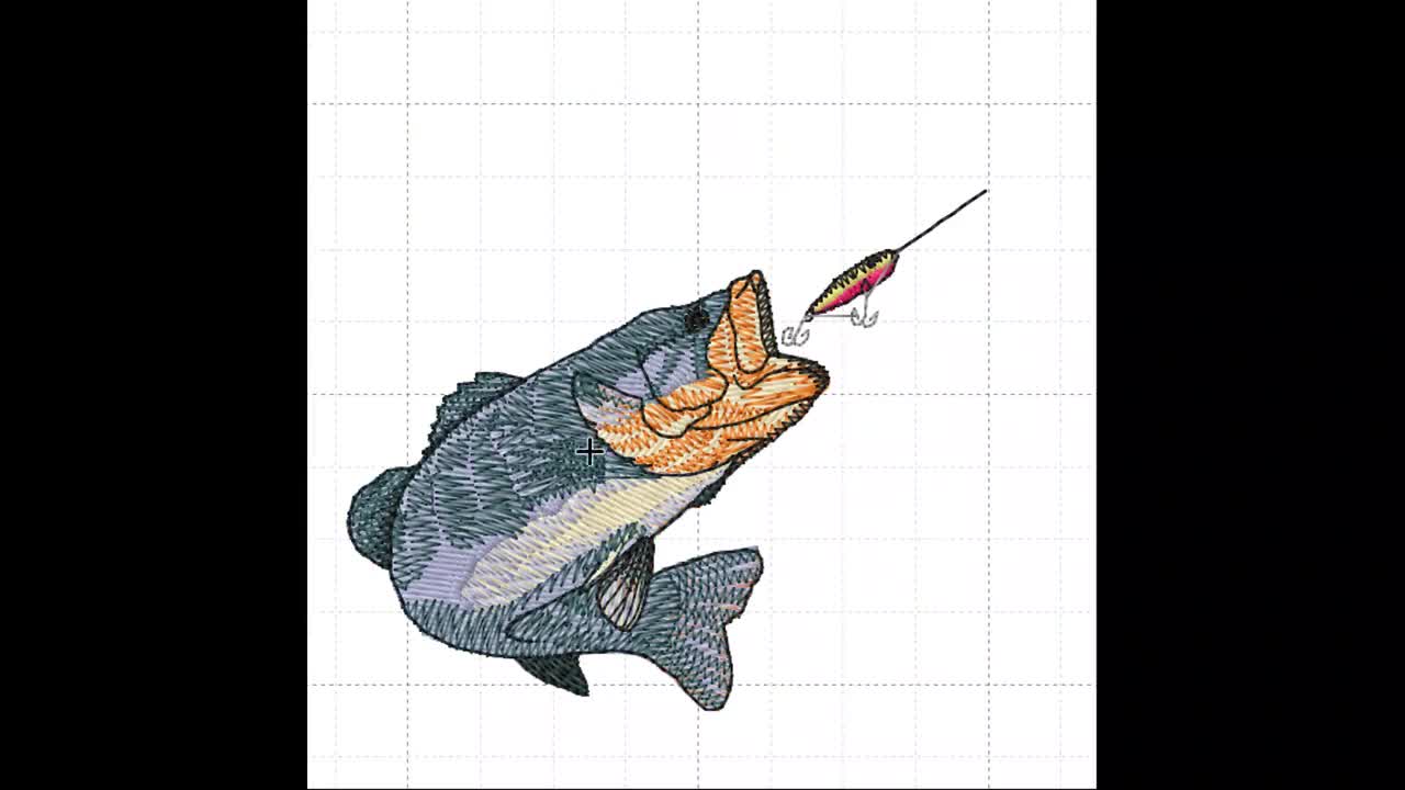 Fish Keep Your Mouth Shut - Machine Embroidery Design, Embroidery Designs,  Embroidery Patterns, Embroidery Files, Instant Download, image size:1280x720