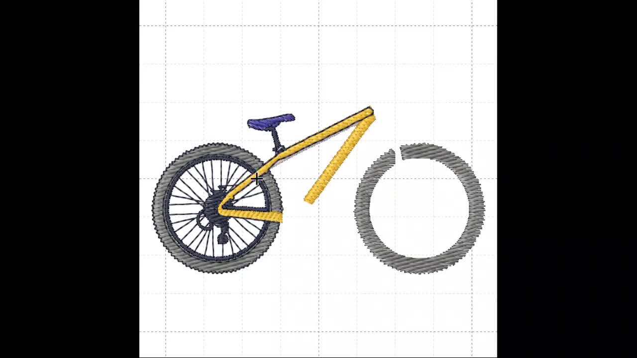 Bicicleta de montaña - Diseño de bordado a máquina, diseños de bordado,  bordado a máquina, patrones de bordado, archivos de bordado, descarga  instantánea, image size:1280x720