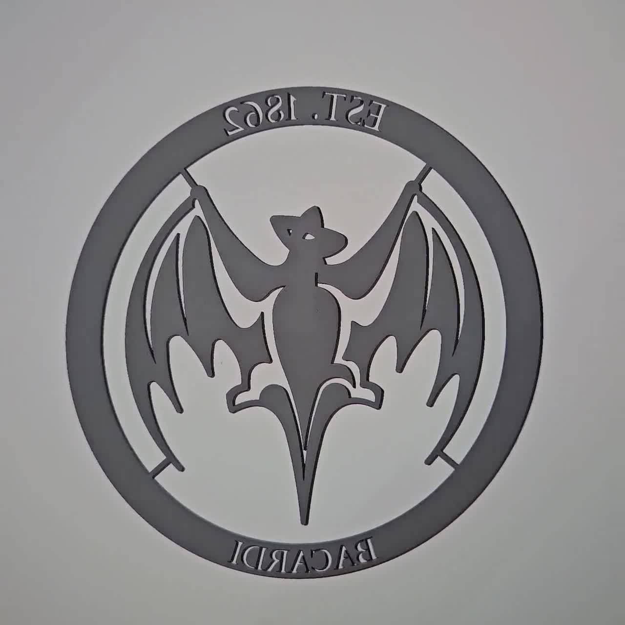DXF File Bacardi Bat Shield Emblem 189 Mm Diameter - Etsy