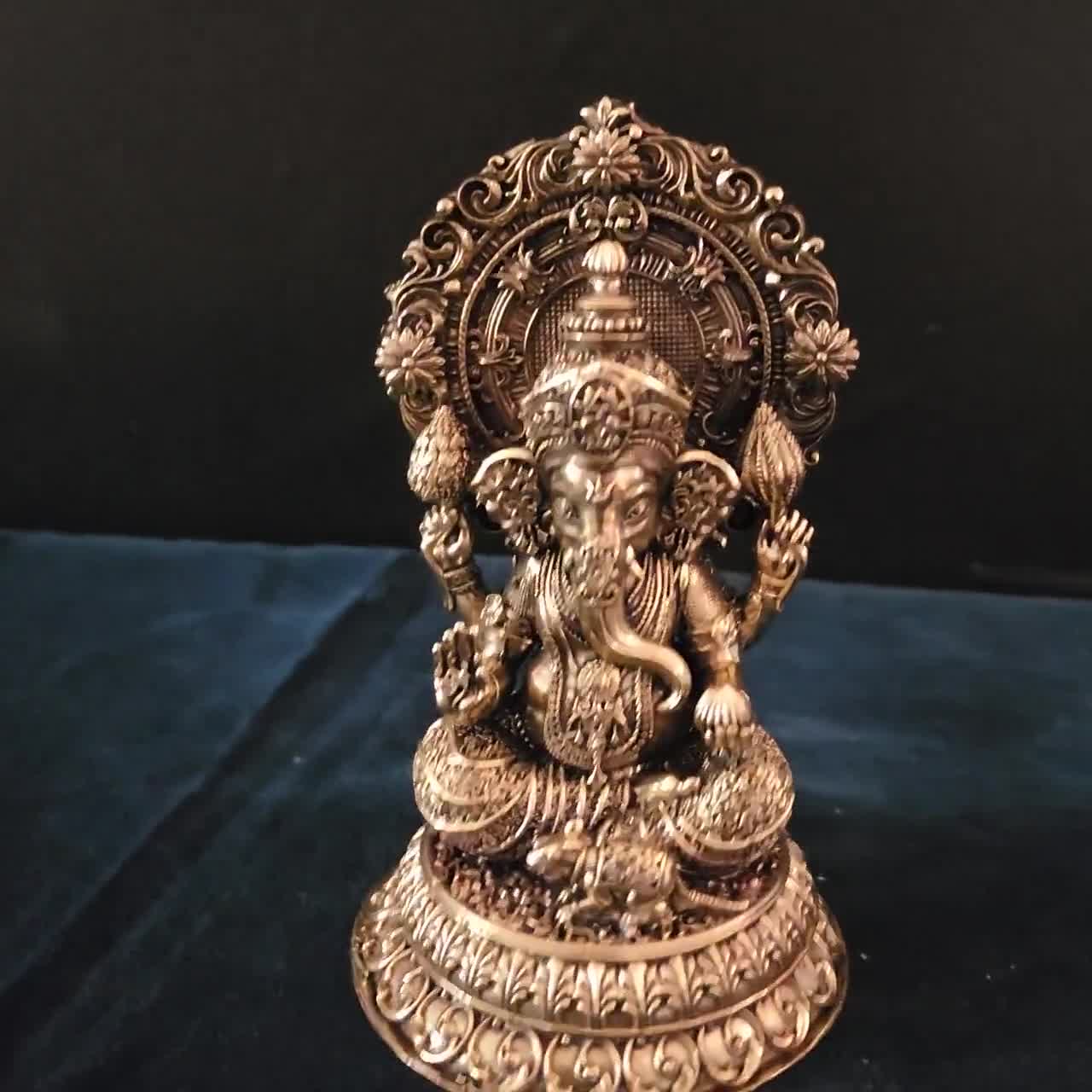 5インチ真鍮ガネーシャ像：ヒンドゥー教の幸運の装飾 - Etsy 日本