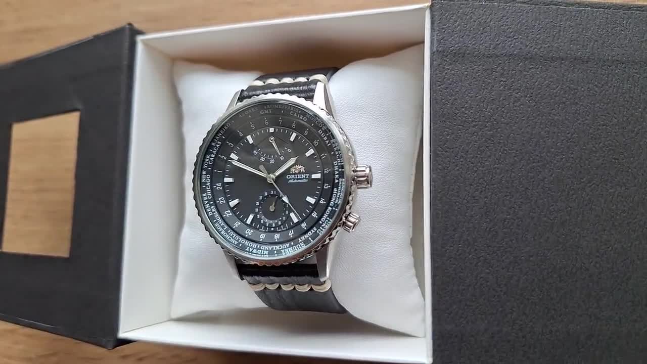 オリエント キングマスター ワールドタイム GMT ウォッチ、24時間対応