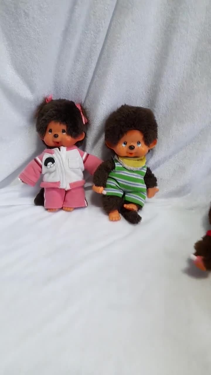 Sekiguchi Monchhichi Sporty Girl Plush Rubber Face Japanese