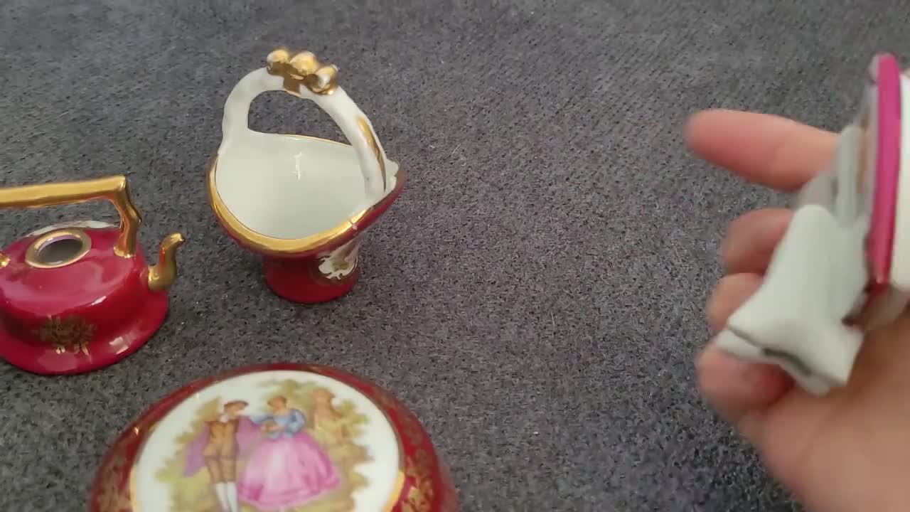 Service Miniature Ancien Pour Poupées En Porcelaine De Limoges - Vintage - Fabriqué En France