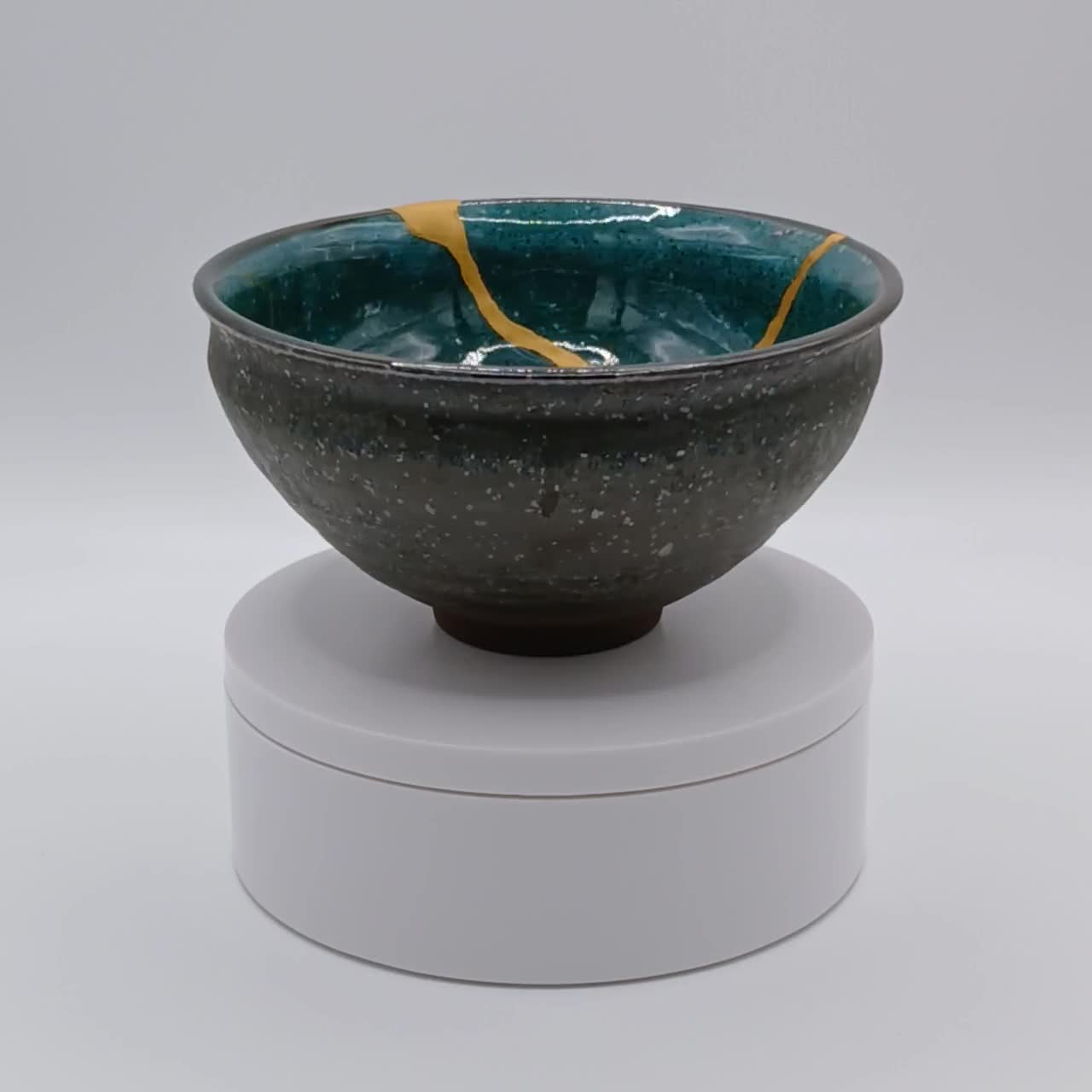 24金金継ぎ抹茶碗：食品に安全な陶器製茶碗 - Etsy 日本