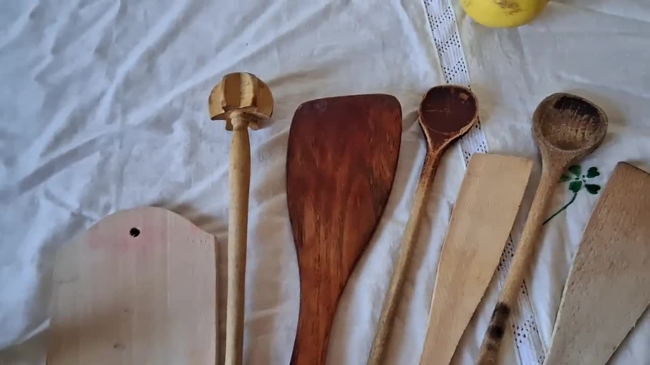 Cucchiai Di Legno Per Cucinare, Utensili Da Cucina In Legno, Set Di Utensili Da Cucina Da 6 Pezzi~p126827437