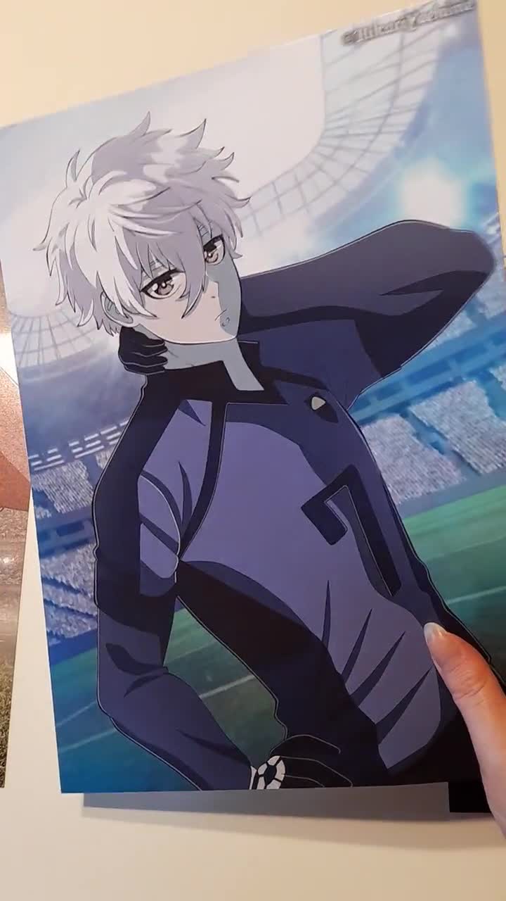 Print A4 Blue Lock / Nagi & Kaiser Pearlescent Paper - Etsy