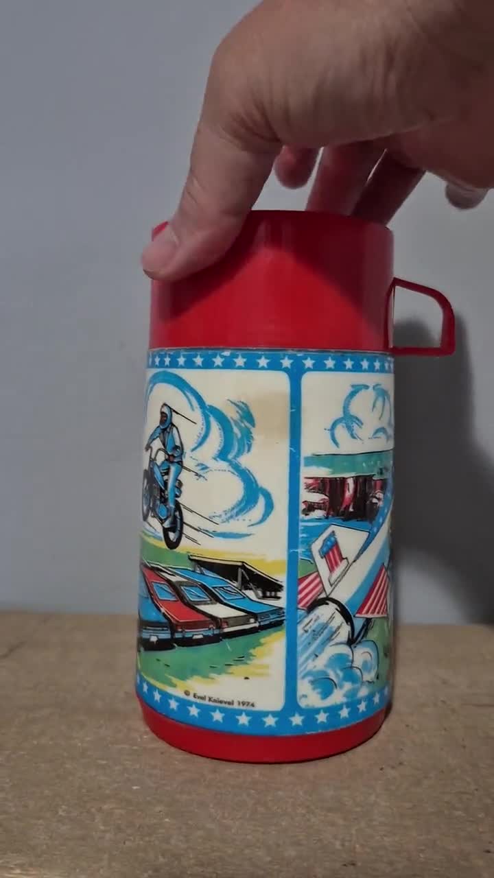 Vintage Evel Knievel Metal Lunchbox and Thermos - Etsy