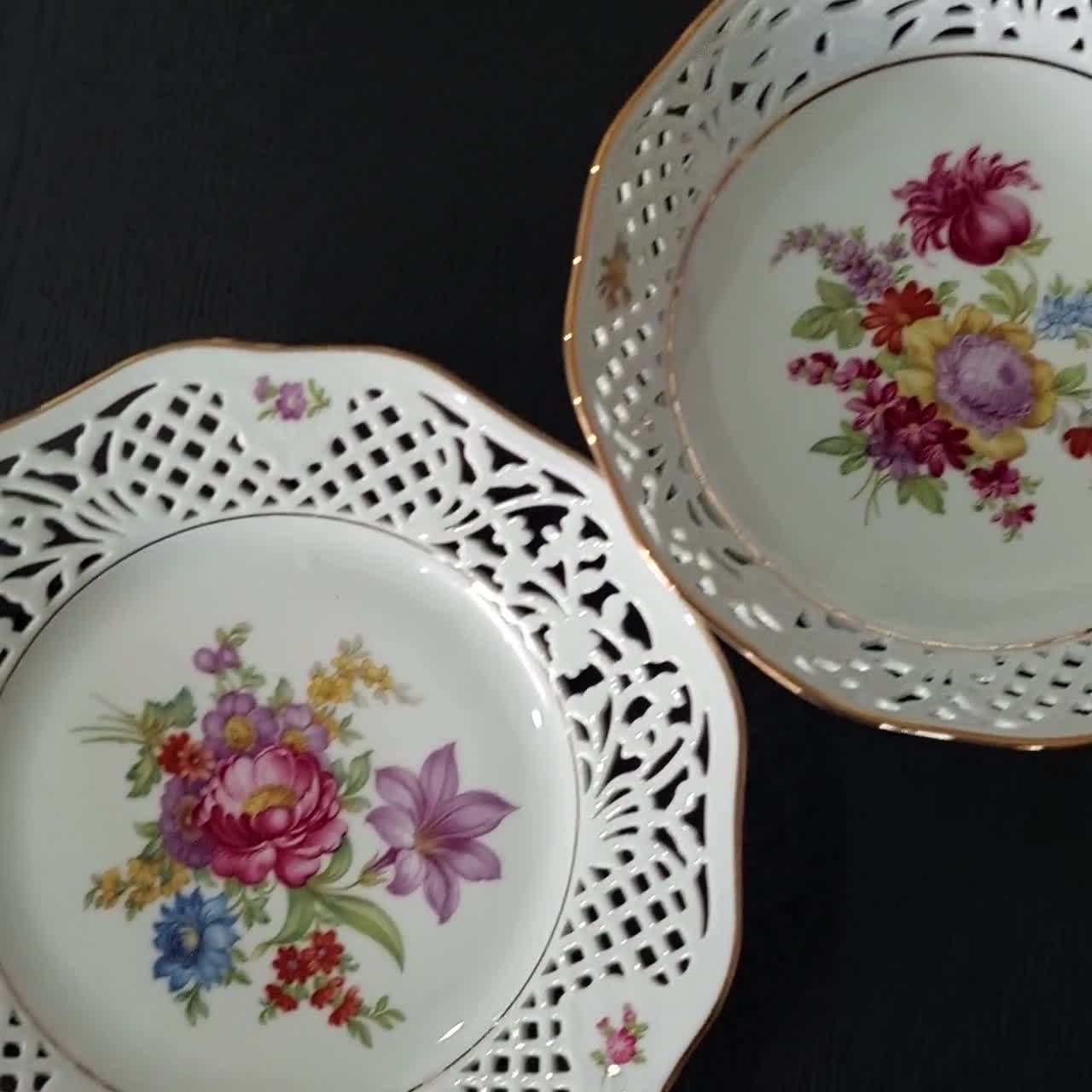 Vintage Bavaria Schumann Arzberg Reticulated Bowl and Plate - Etsy
